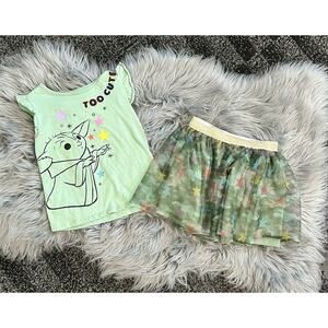 Star Wars Mandalorian‎ Girl's Top And Skirt Set Size 4T